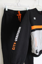 Guru G Ninety-Nine Black Gray & Orange Sweatshirt & Sweatpants 2-Piece Set | Youth 8