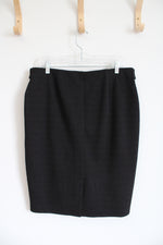 New York Clothing Co. Black Belted Knit Skirt | L