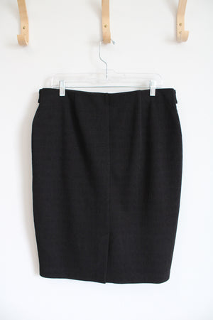 New York Clothing Co. Black Belted Knit Skirt | L