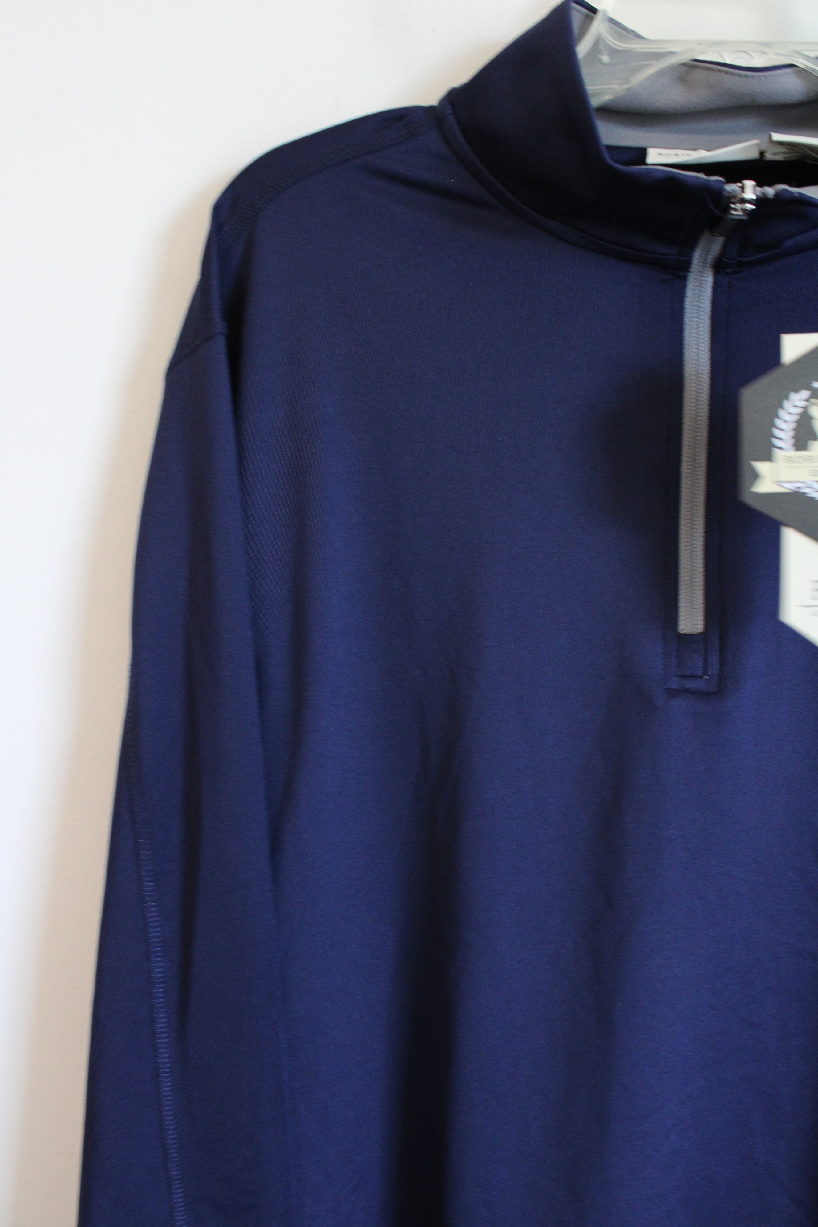 NEW Rorie Whelan Golf Navy Blue 1/4 Zip Pullover Sweatshirt | L