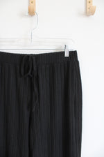 Shein Black Ribbed Loose Knit Pants | L