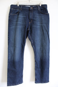 Wrangler Straight Fit Dark Wash Jeans | 38X29