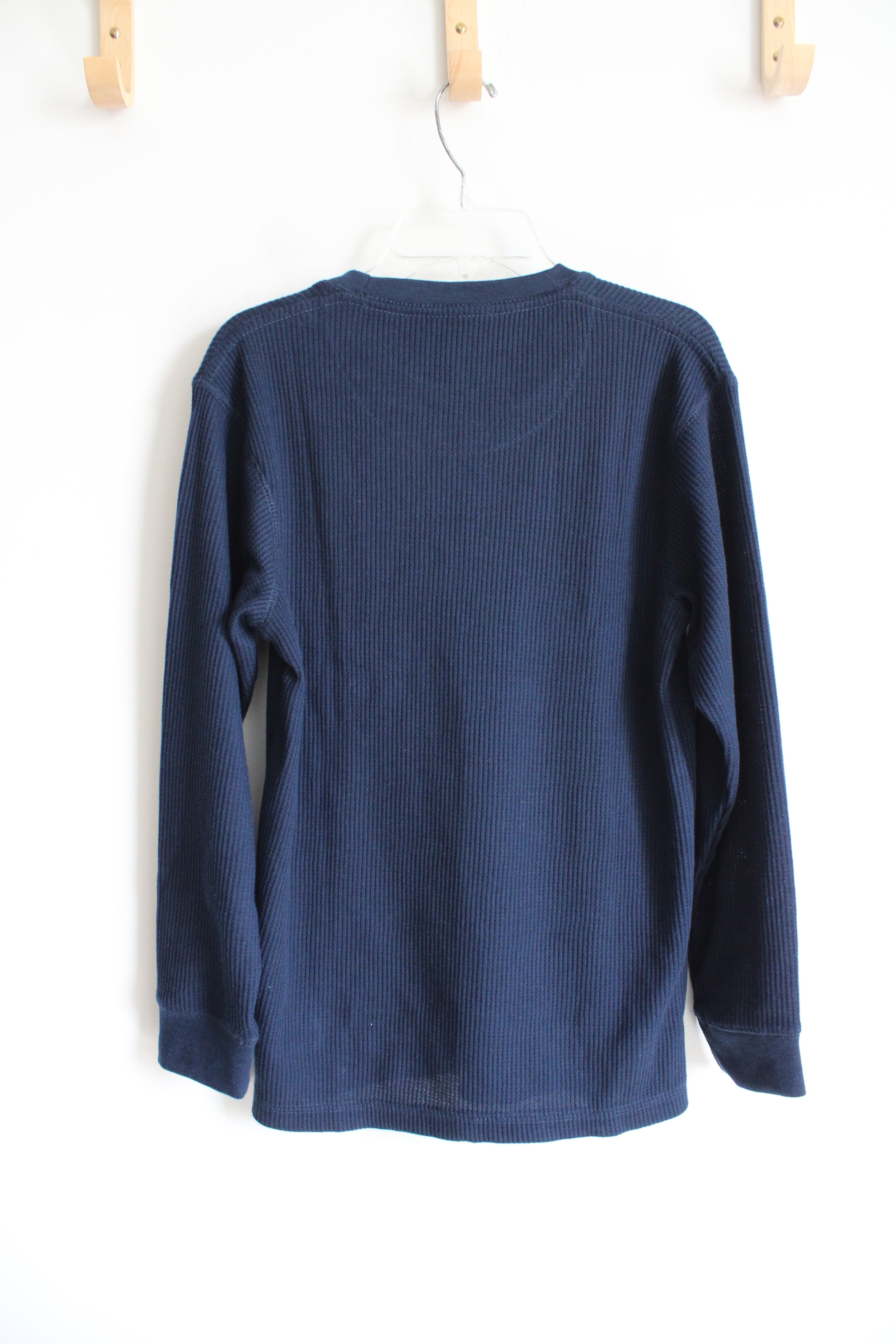 Architect Jean Co. Navy Waffle Knit Long Sleeved Shirt | Youth L (14/16)