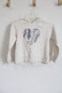 Carter's Cream Purple Swirl Heart Hoodie | Youth 8