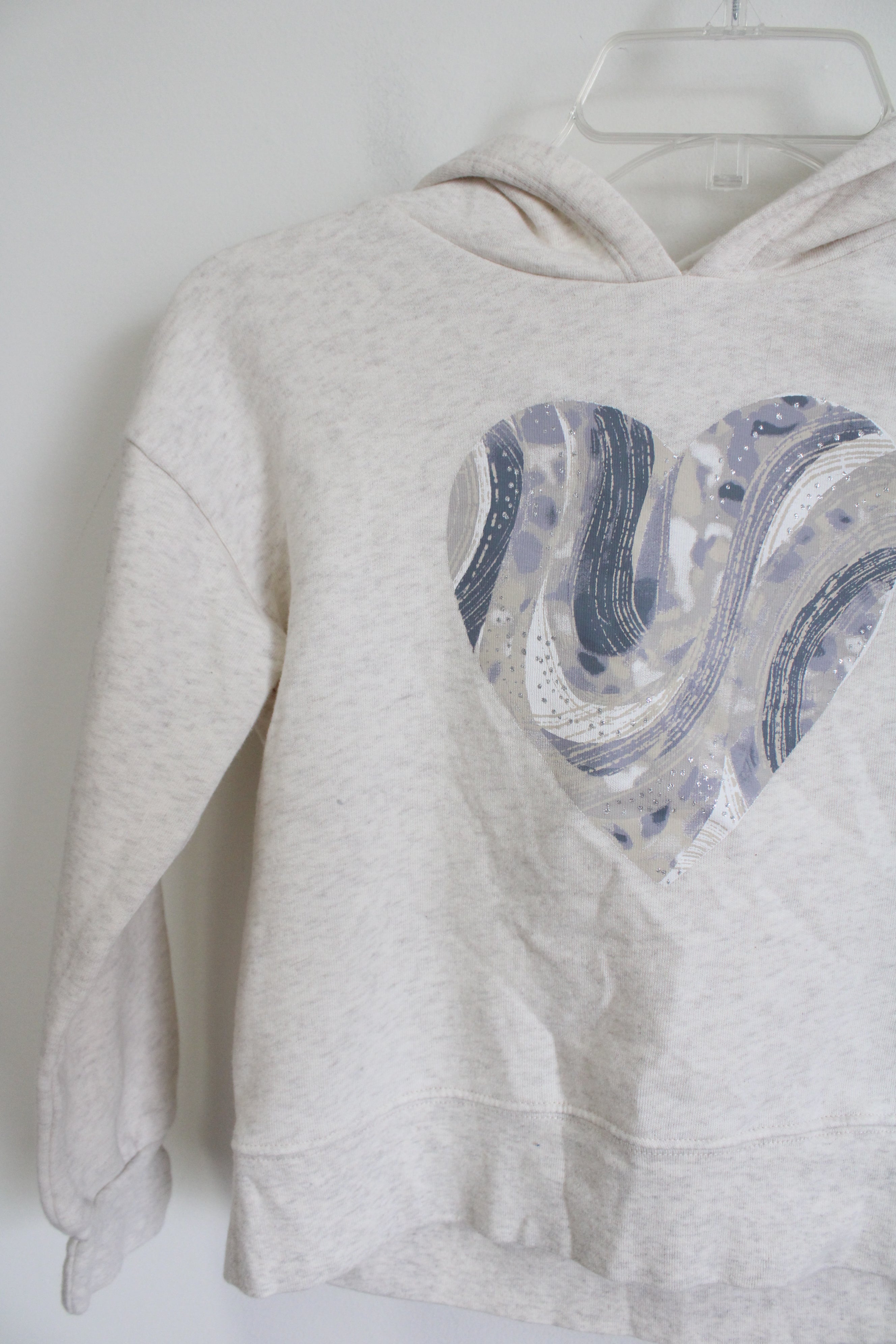 Carter's Cream Purple Swirl Heart Hoodie | Youth 8