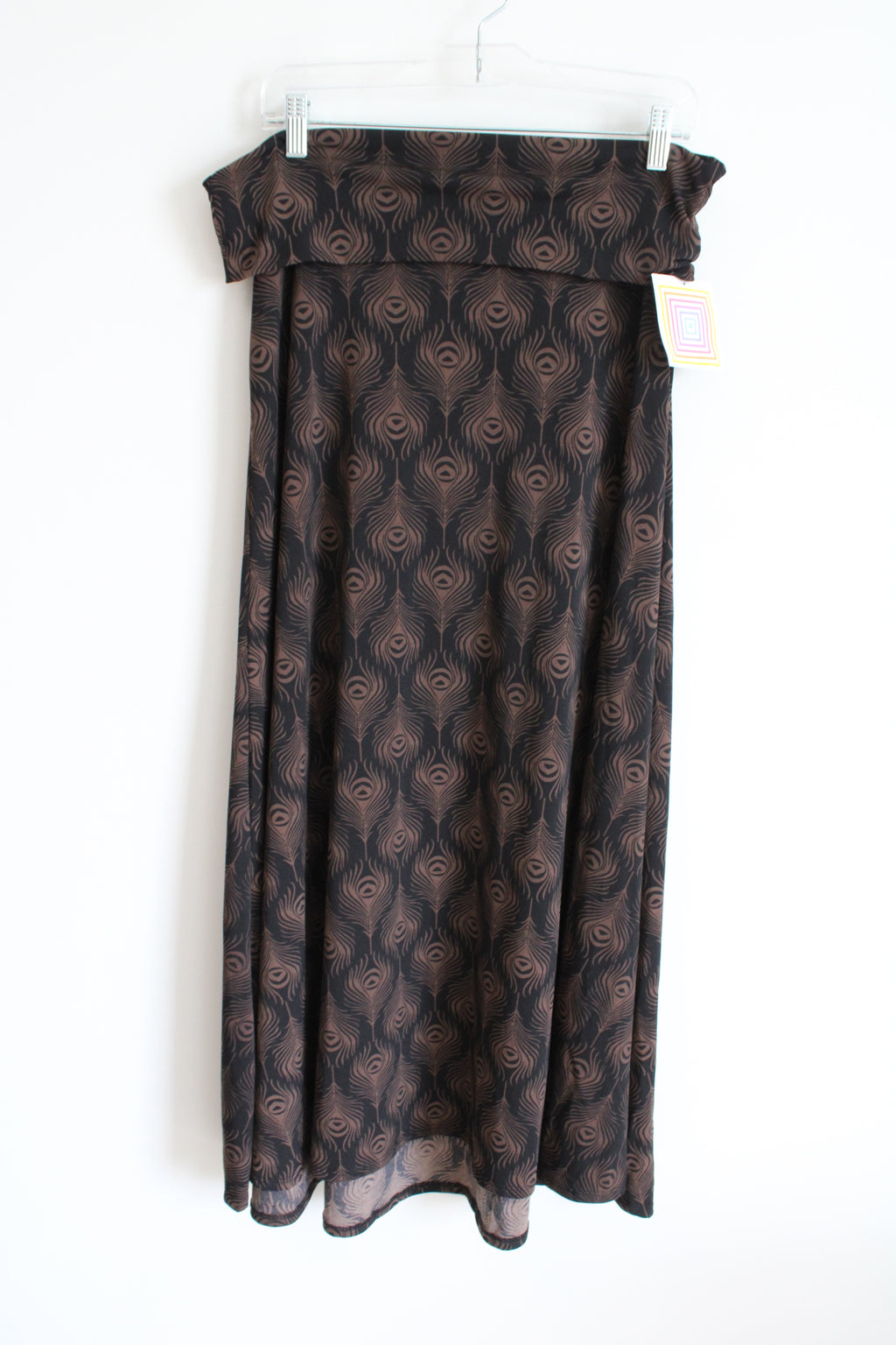 NEW LuLaRoe Black & Brown Patterned Maxi Skirt | L