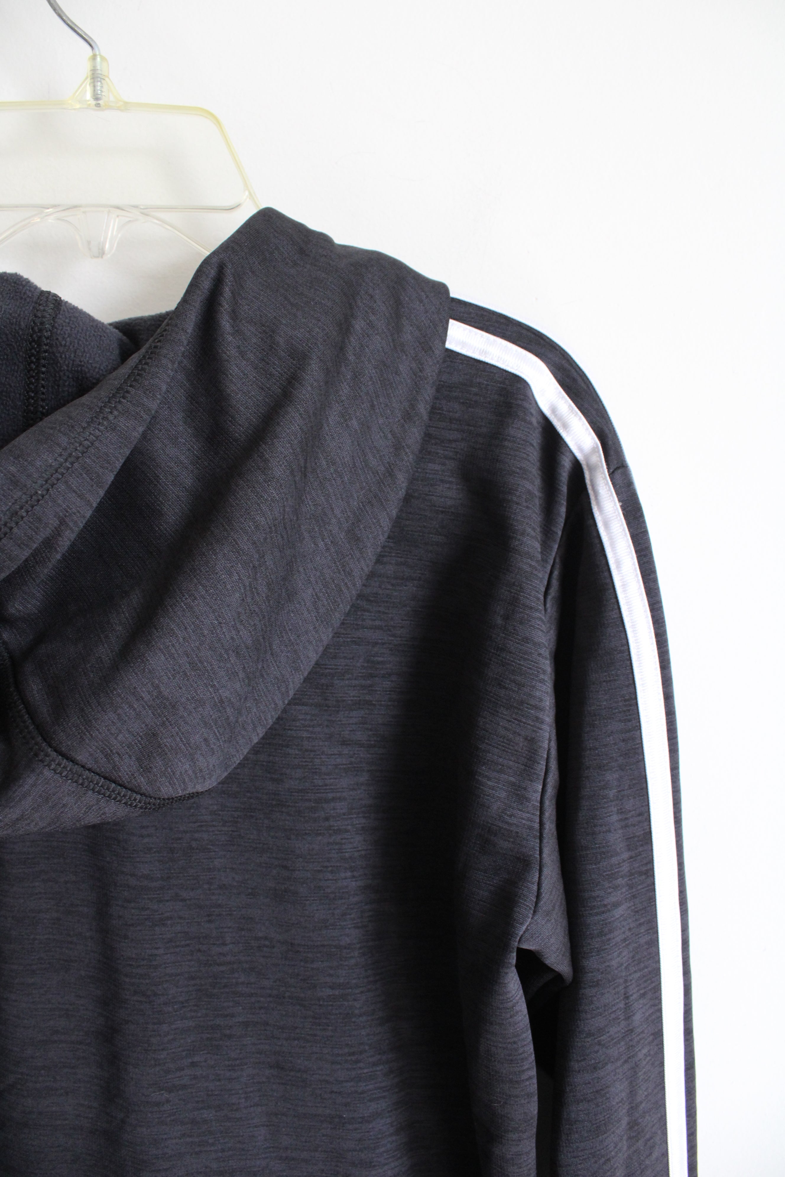 Adidas Black & White Hoodie | Youth M (10/12)