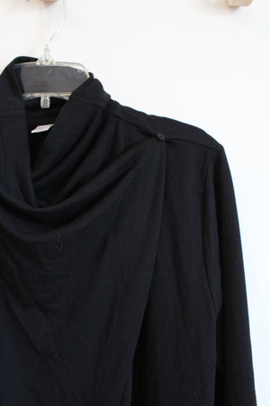 Old Navy Active Black Cowl Neck Drapey Top | L