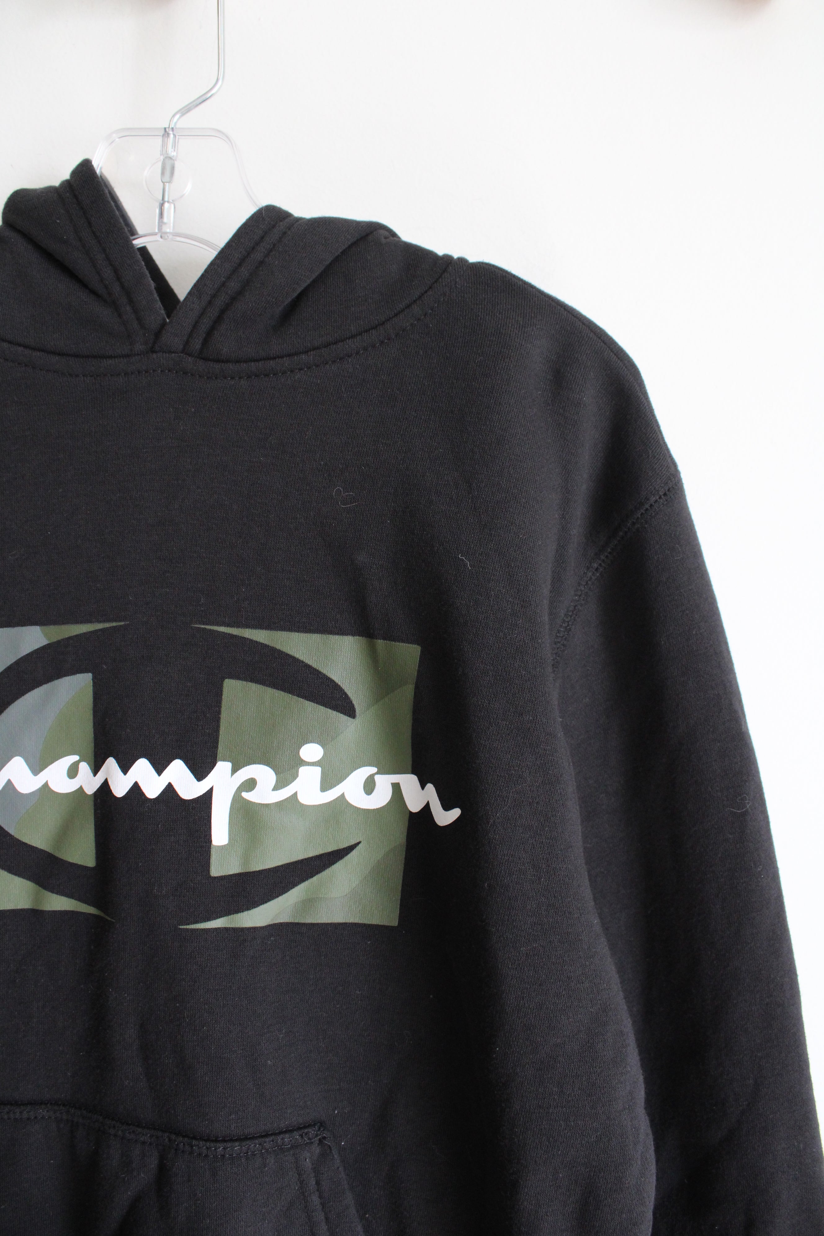 Champion Black Green & Gray Hoodie | Youth M (10/12)