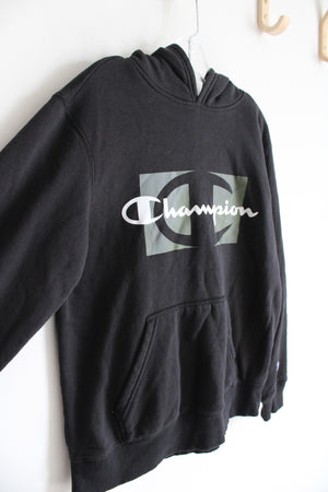 Champion Black Green & Gray Hoodie | Youth M (10/12)