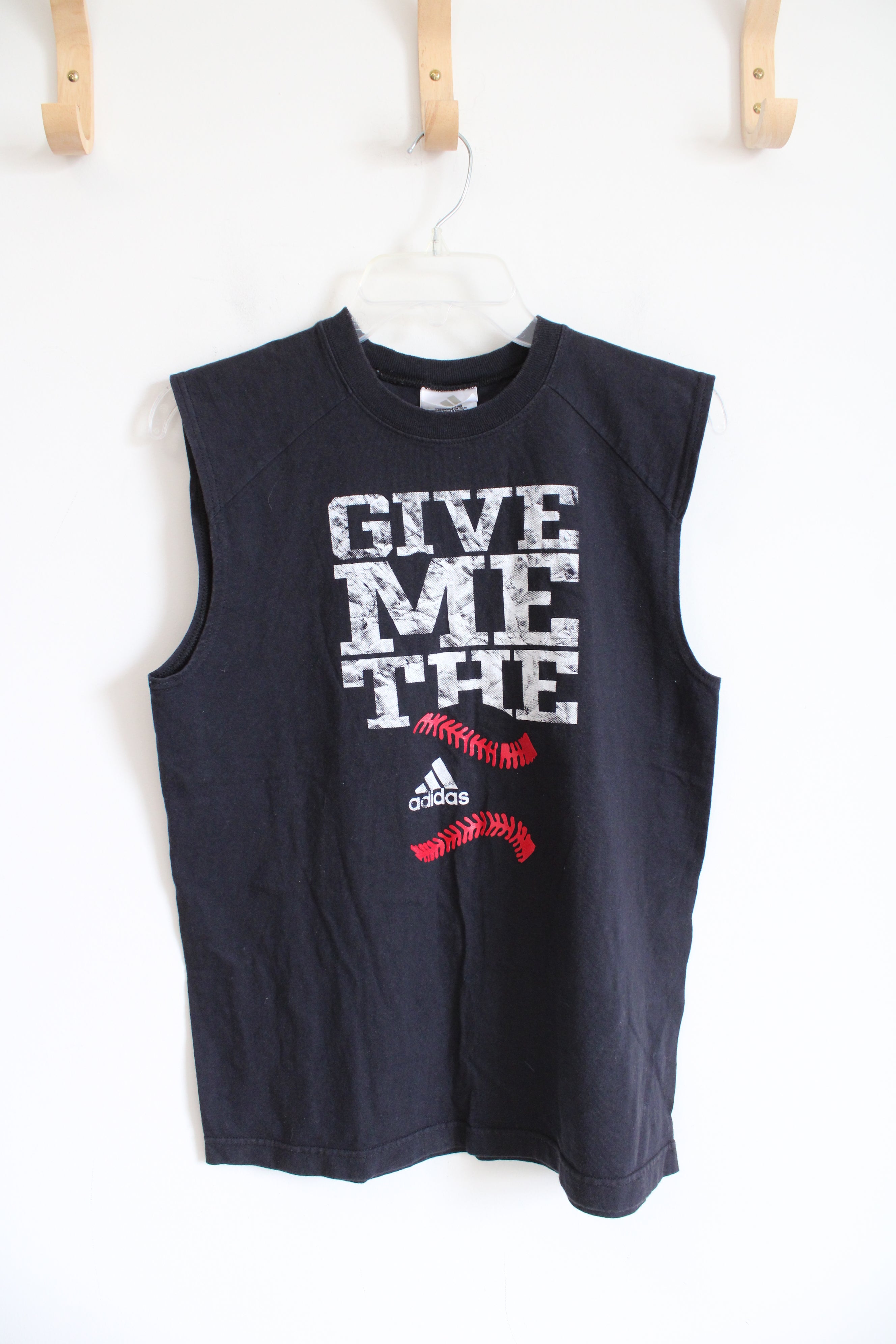 Adidas Navy Give Me The Ball Muscle Tank | L