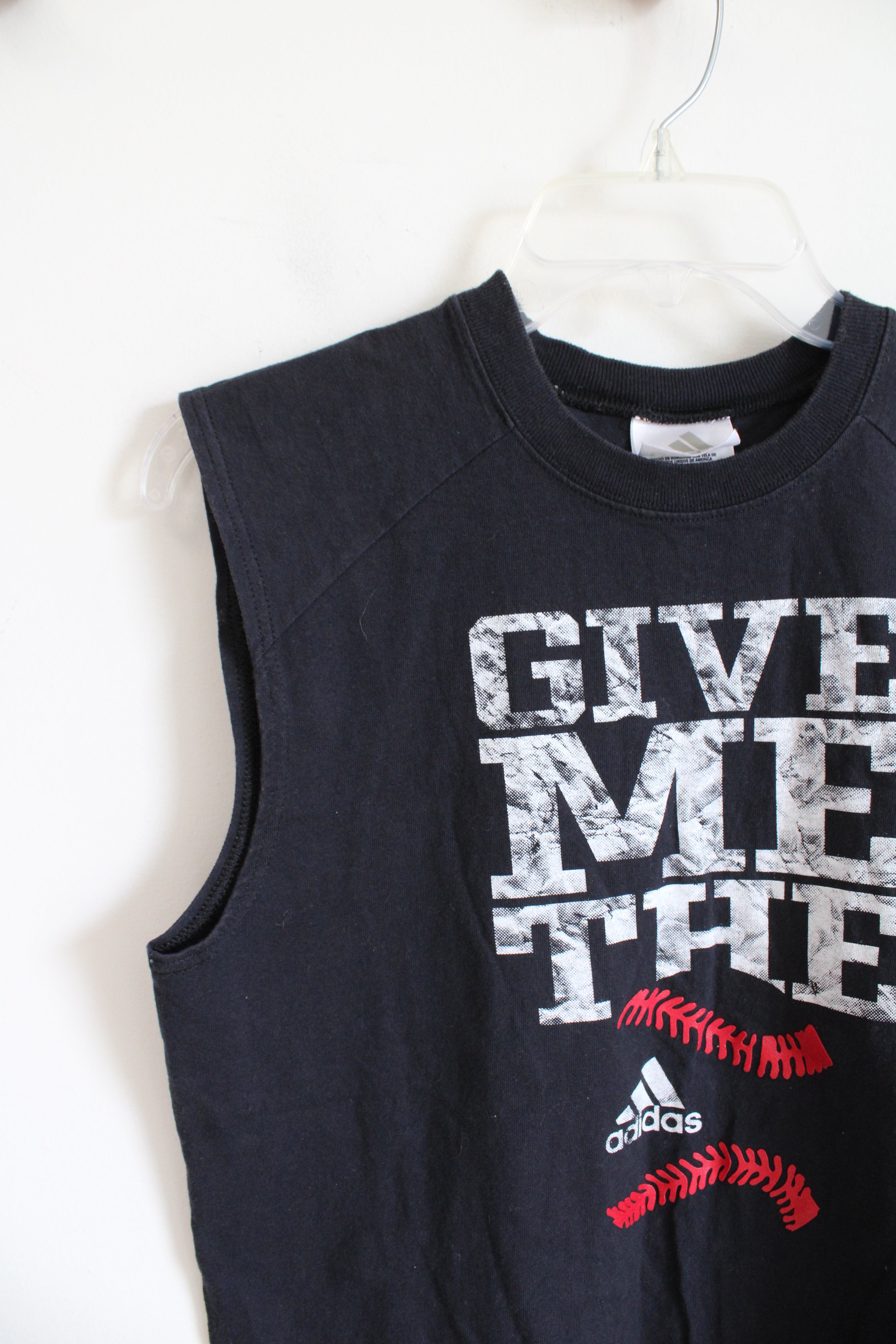 Adidas Navy Give Me The Ball Muscle Tank | L