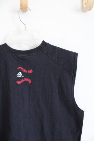 Adidas Navy Give Me The Ball Muscle Tank | L