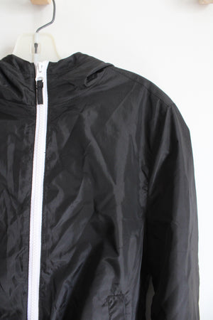 Justice Black & White Zipper Windbreaker Jacket | Youth 10