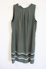 H&M Green Black Patterned Dress | 10