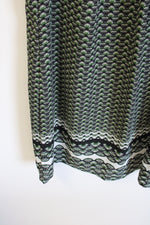H&M Green Black Patterned Dress | 10
