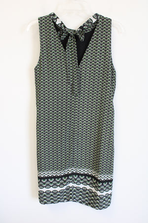H&M Green Black Patterned Dress | 10