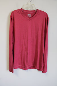 Layer 8 Red Pink Long Sleeved Shirt | L