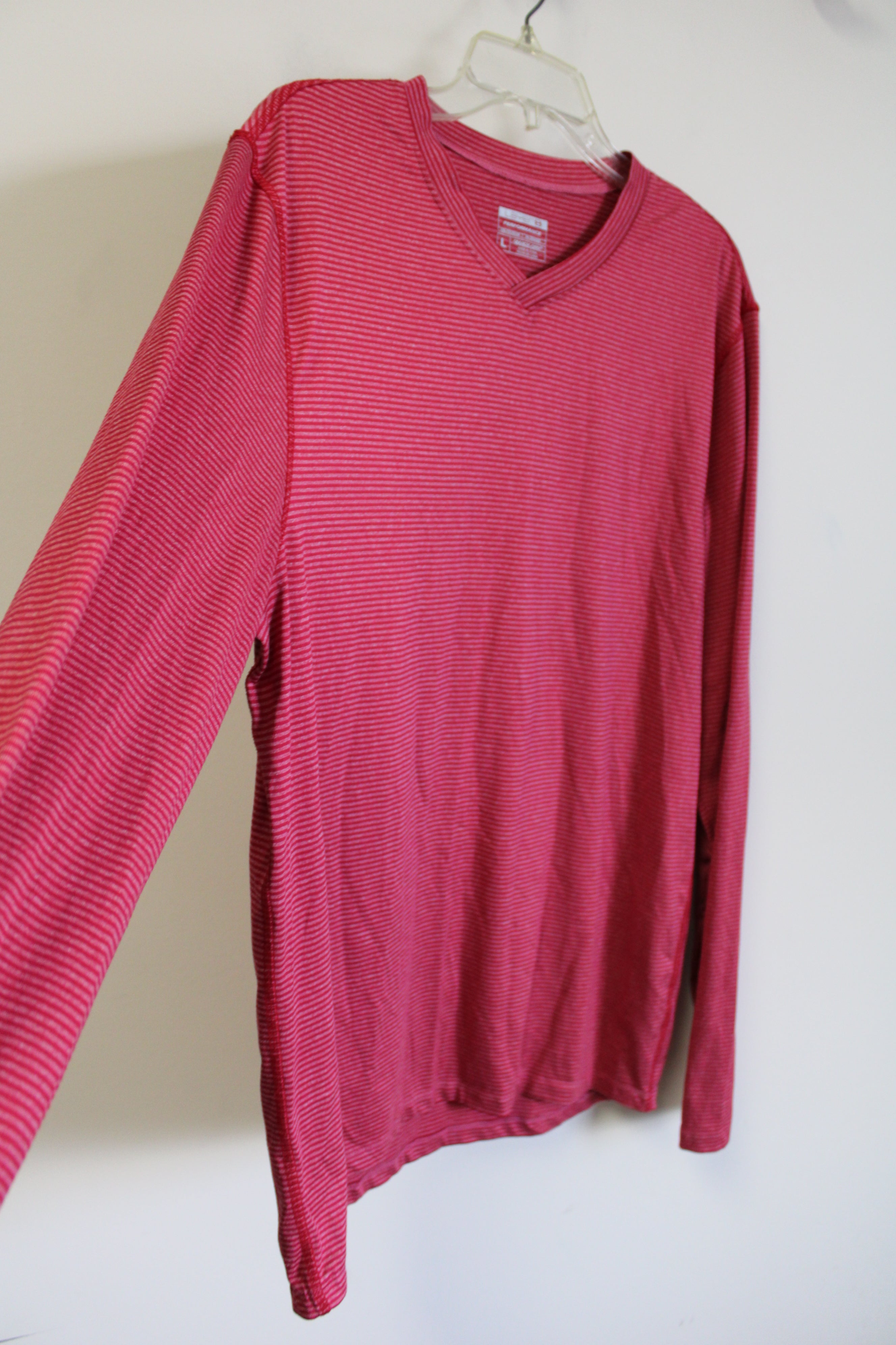 Layer 8 Red Pink Long Sleeved Shirt | L