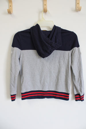 Ralph Lauren Polo Gray Navy Blue Zip Up Hoodie | Youth M (10/12)