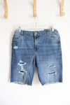 NEW Wonder Nation Straight Husky Distressed Jean Shorts | Youth 16