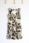 Banana Republic Brown Green & Tan Patterned Dress | 4