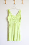 Fresh Produce Lime Green Patterned Knit Dress | XL