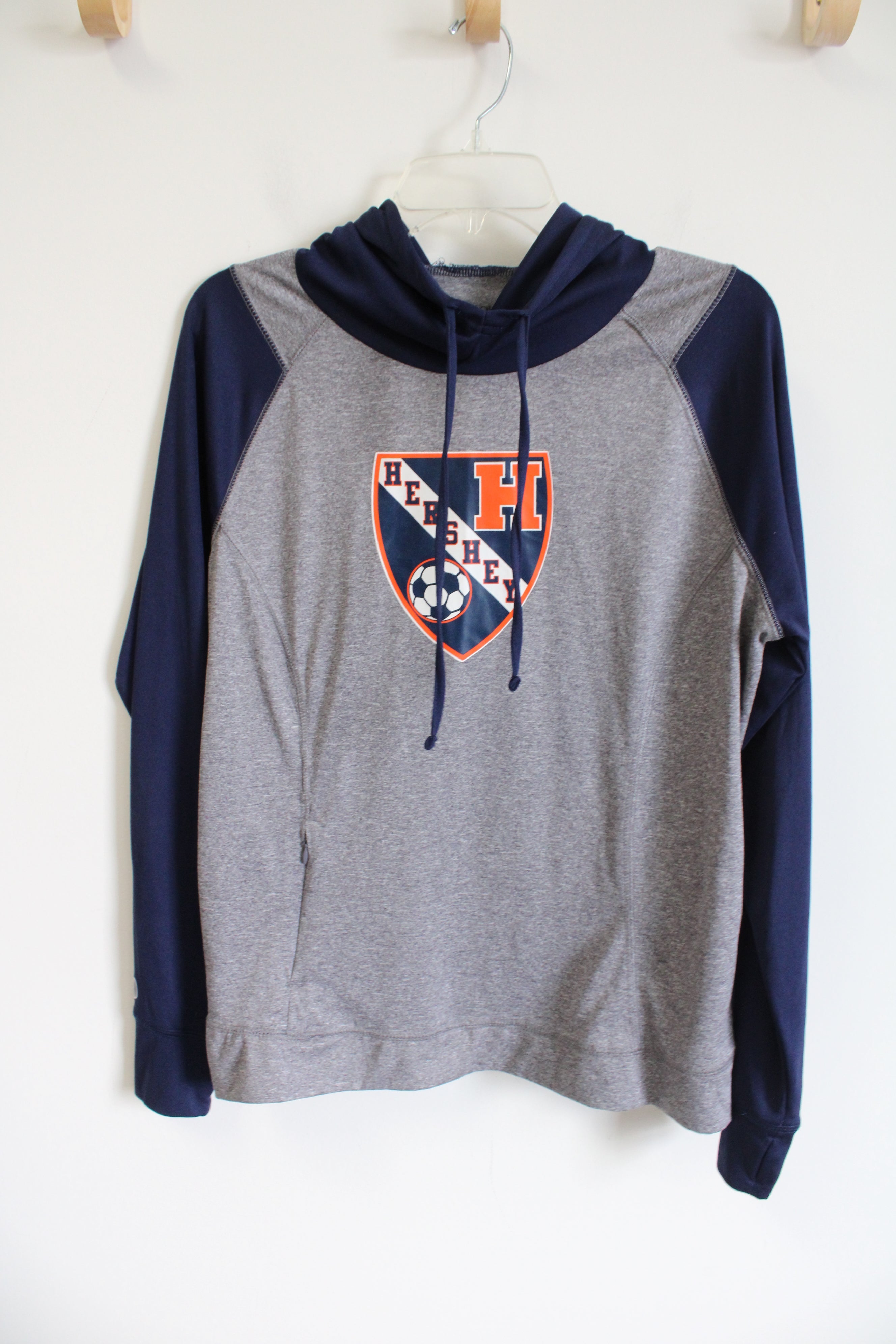 Holloway Hershey Soccer Navy & Gray Hoodie | L