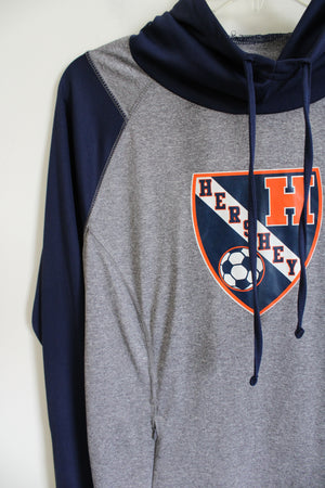 Holloway Hershey Soccer Navy & Gray Hoodie | L