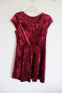 Dark Red Velvet Dress | S