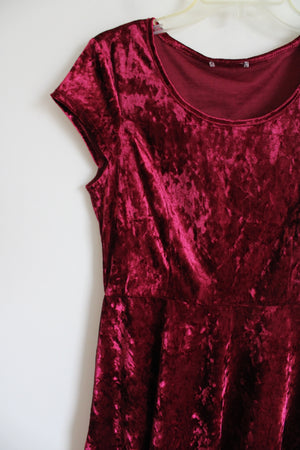 Dark Red Velvet Dress | S