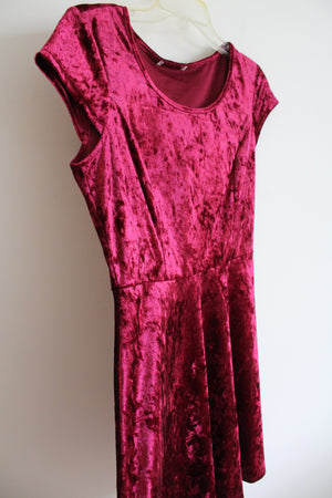 Dark Red Velvet Dress | S