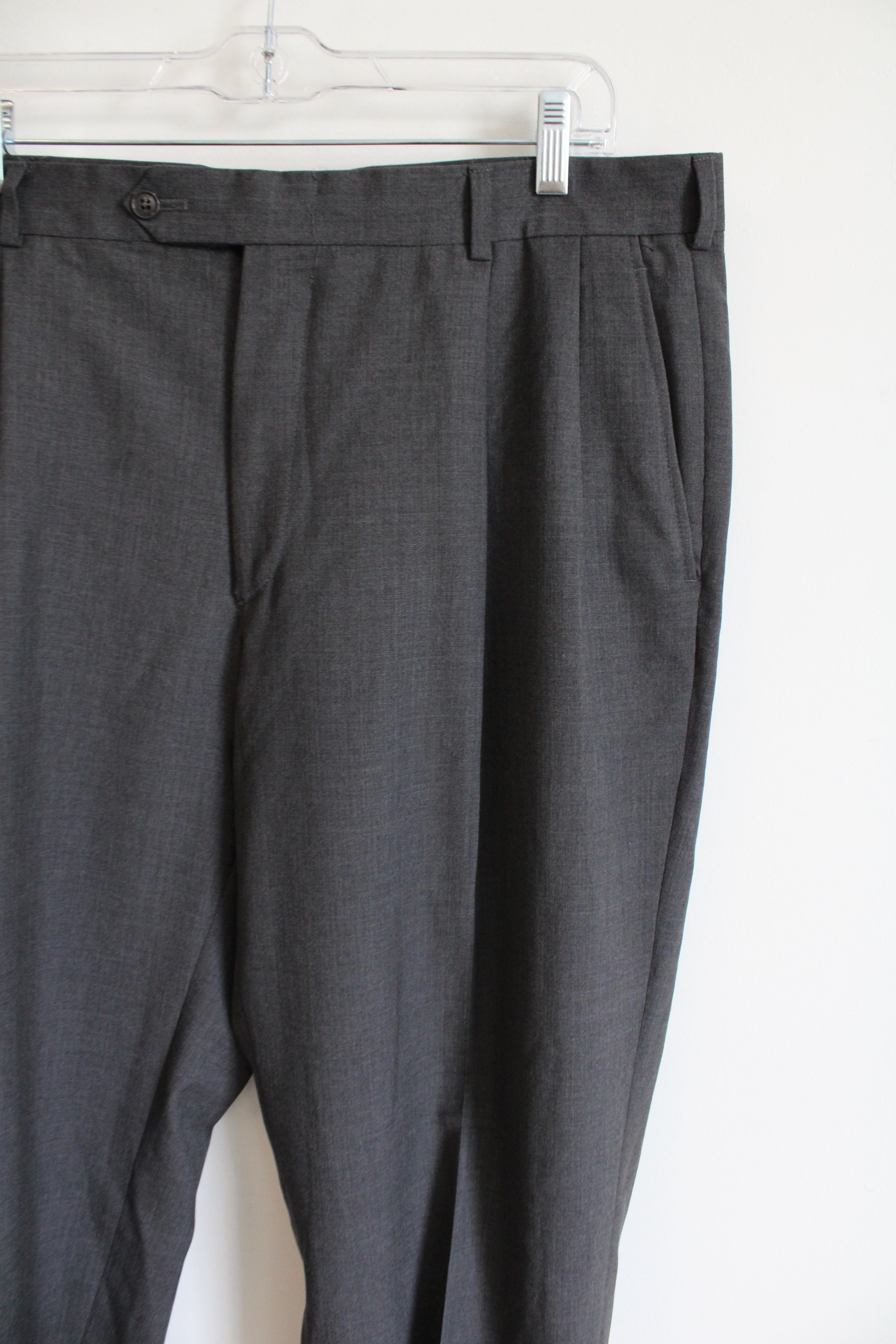 Lands' End Traditional Fit Dark Gray Dress Pants | 36X30