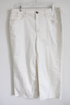 Sonoma White Wide Leg Crop Jean | 14