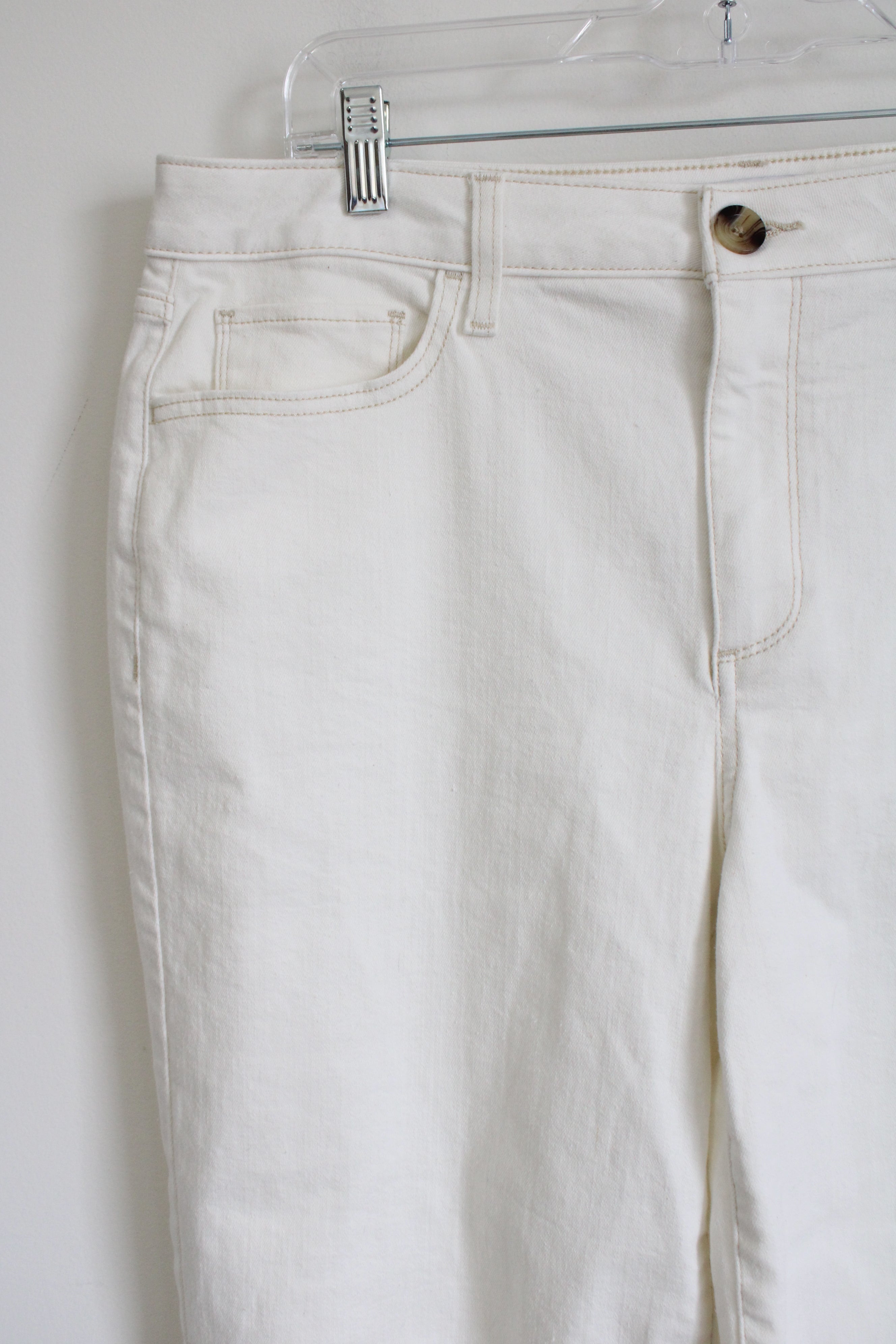 Sonoma White Wide Leg Crop Jean | 14