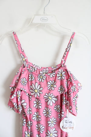 NEW Sweet Butterfly Pink White Daisy Romper | Youth L (14/16)