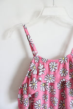 NEW Sweet Butterfly Pink White Daisy Romper | Youth L (14/16)