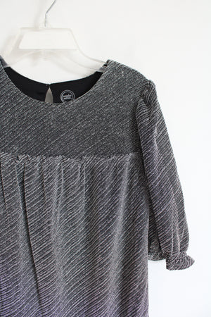 NEW Wonder Nation Silver & Black Shimmer Dress | Youth L (10/12)