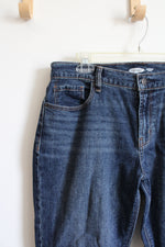 Old Navy Mid Rise Boyfriend Dark Wash Jeans | 6