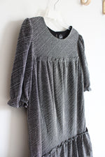 NEW Wonder Nation Silver & Black Shimmer Dress | Youth L (10/12)