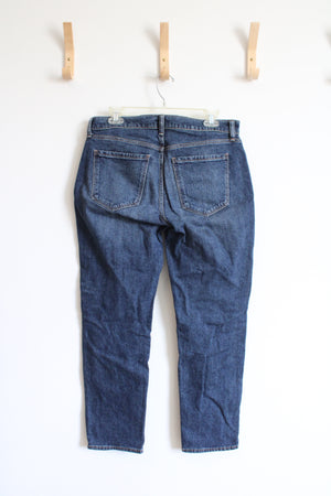 Old Navy Mid Rise Boyfriend Dark Wash Jeans | 6
