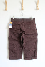 NEW Lee Modern Motion Easy Fit Brown Capri Pants | 6