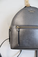 Kate Spade Sammi Pewter Gray Shimmer Backpack