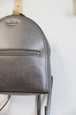 Kate Spade Sammi Pewter Gray Shimmer Backpack