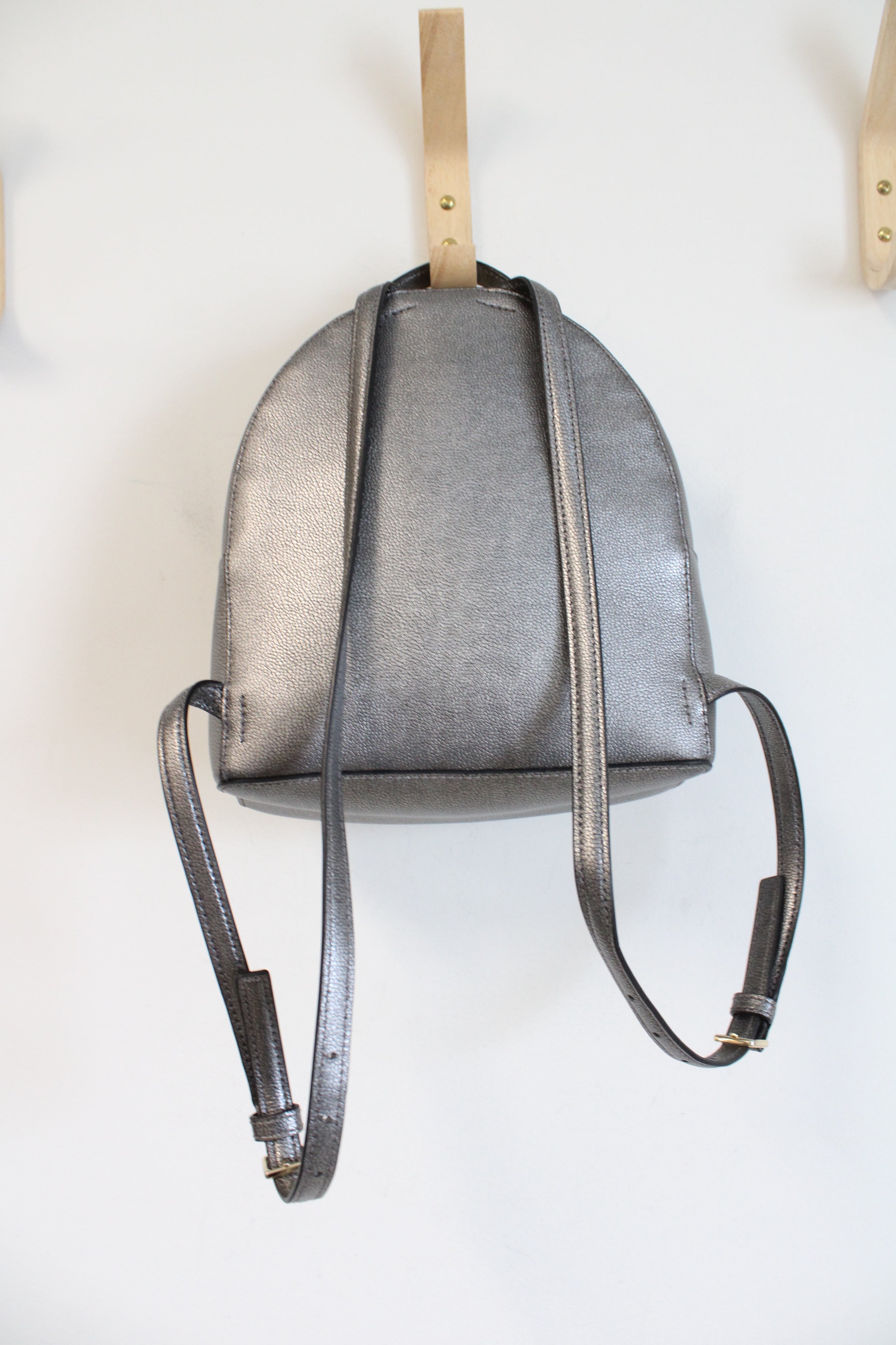 Kate Spade Sammi Pewter Gray Shimmer Backpack