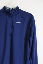 Nike Dri-Fit Blue 1/4 Zip Pullover Top | Youth XL (18/20)