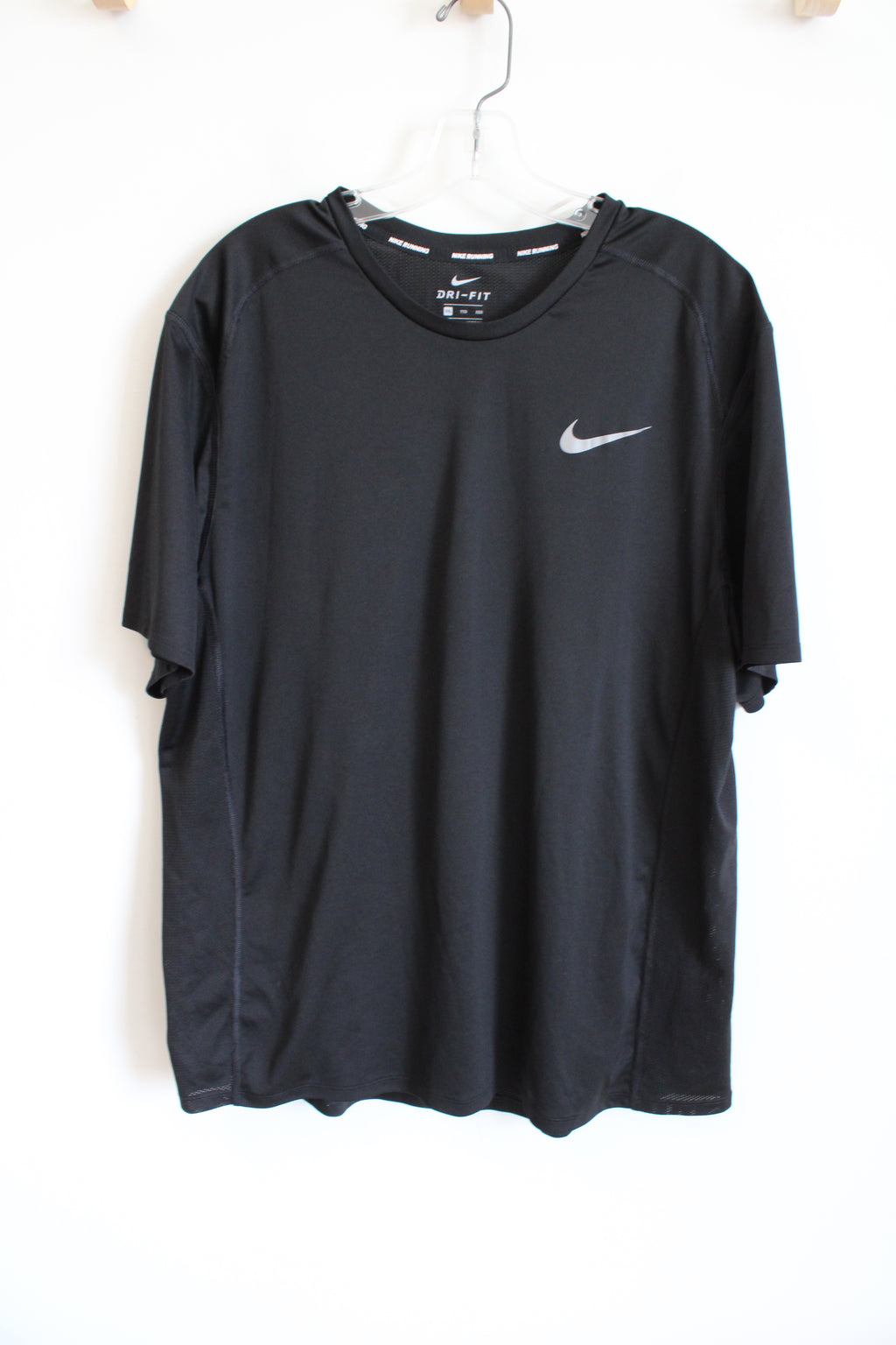 Nike Dri-Fit Black Logo Athletic Shirt | XXL