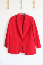 Express Solid Red Blazer | L