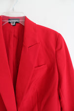 Express Solid Red Blazer | L