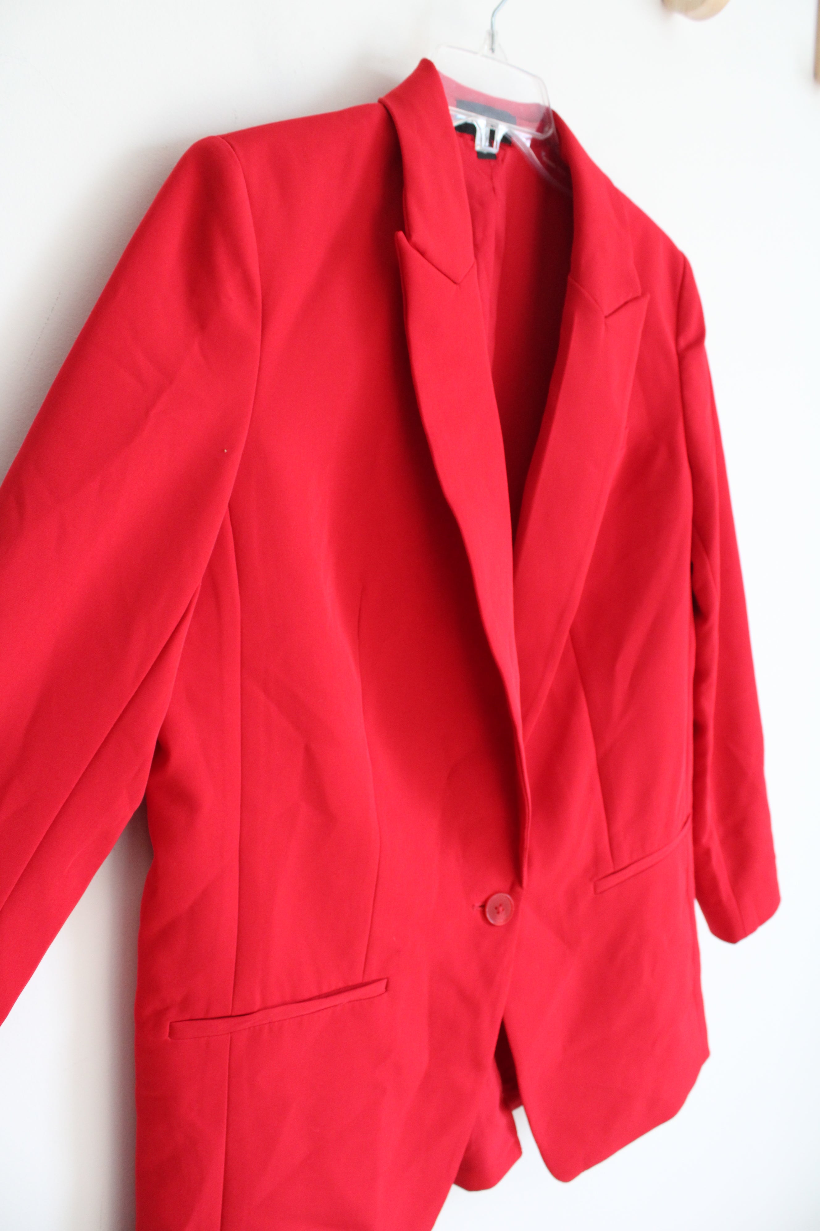 Express Solid Red Blazer | L